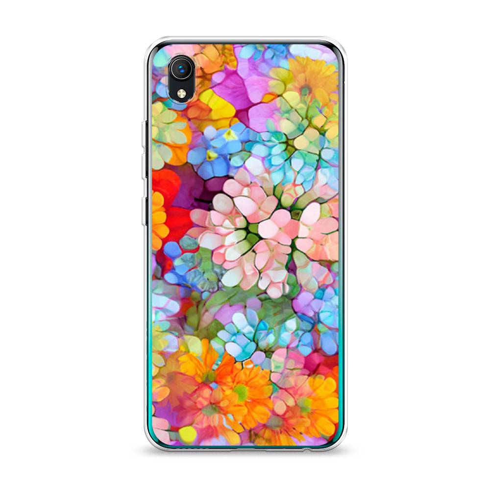 

Чехол на Vivo Y91c "Цветы витраж", Оранжевый;розовый;голубой, 263250-3