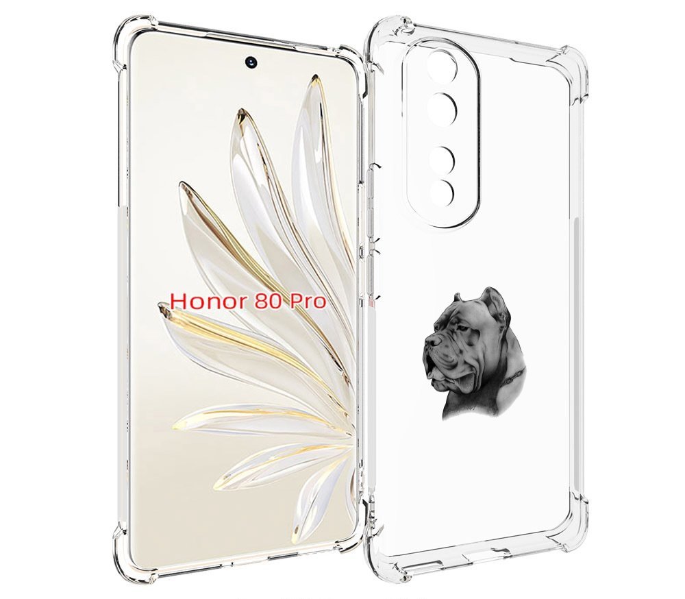

Чехол MyPads грозный бульдог для Honor 80 Pro, Прозрачный, Tocco