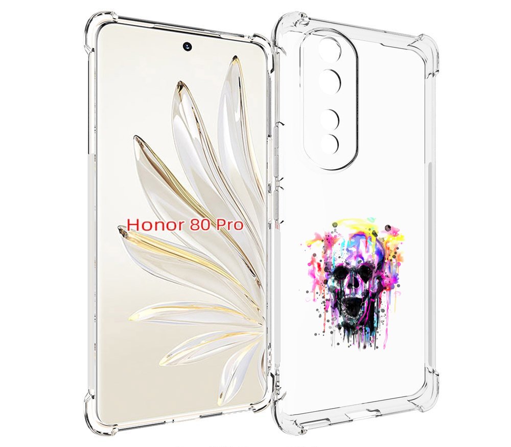 

Чехол MyPads граффити череп для Honor 80 Pro, Прозрачный, Tocco