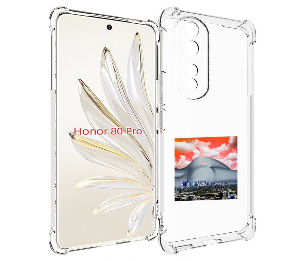 

Чехол MyPads город с девушкой на фоне для Honor 80 Pro, Прозрачный, Tocco