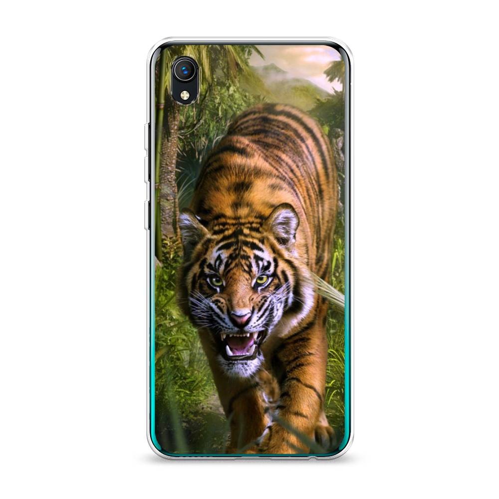 

Чехол на Vivo Y91c "Тигр в джунглях 2", Оранжевый;зеленый, 263250-1