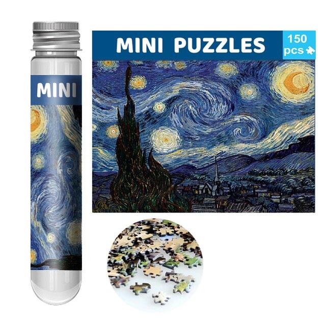 

КНР в колбе, 150 деталей, "Звездная ночь", Mini puzzles, 10х15 см