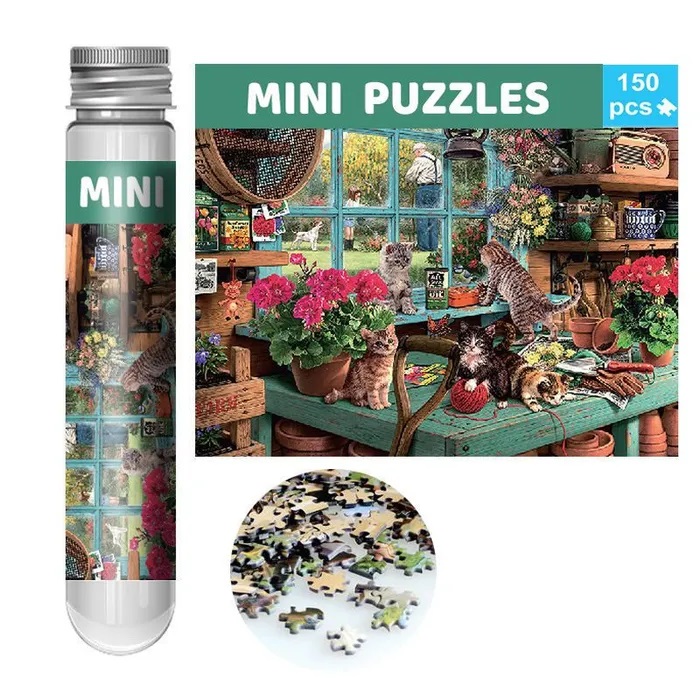 

КНР в колбе, 150 деталей, "Цветочная мастерская", Mini puzzles, 10х15 см