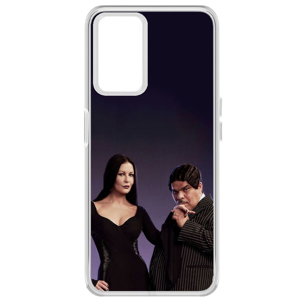 

Чехол-накладка Krutoff Clear Case Уэнсдей Аддамс - Мортиша и Гомес для Realme 9i, Прозрачный