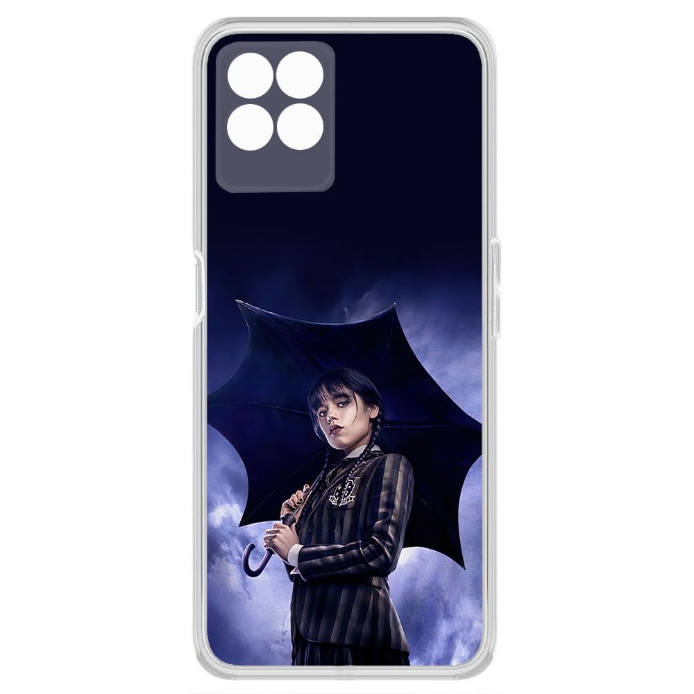 

Чехол-накладка Krutoff Clear Case Уэнсдей Аддамс - Уэнсдей под зонтом для Realme 8i