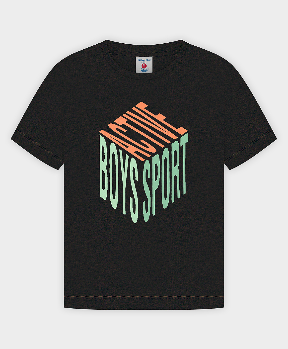 

Футболка детская Button Blue 122BBBA12010800 цв. черный р. 98, 122BBBA12010800