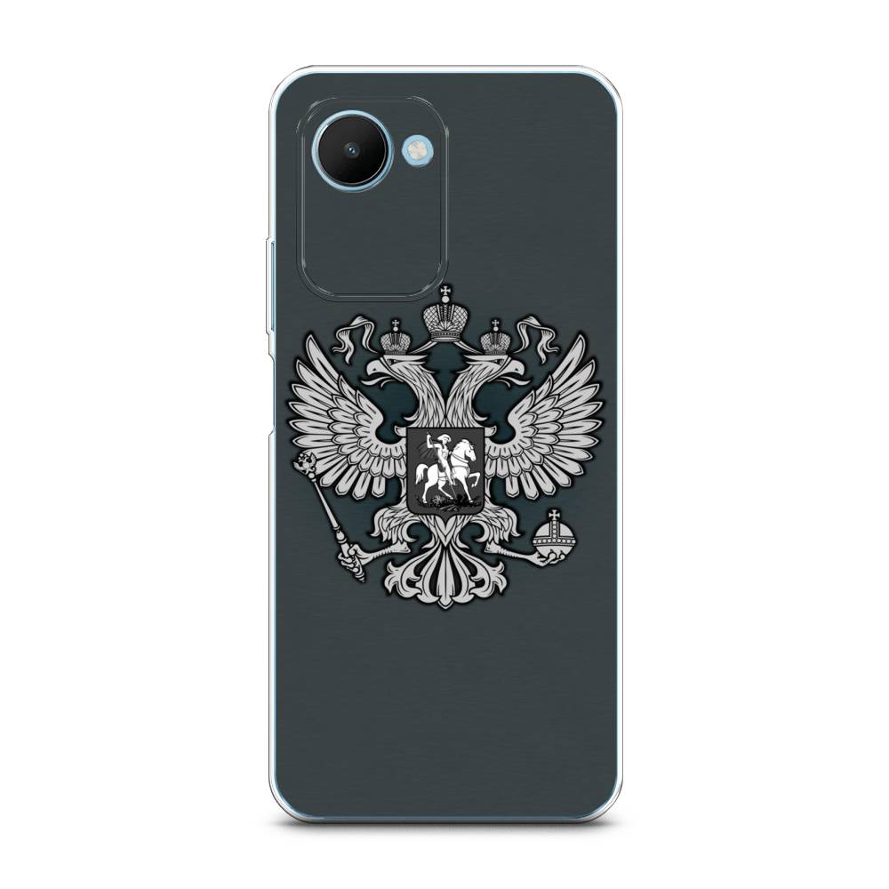 фото Чехол awog для realme c30s 4g "герб россии серый"