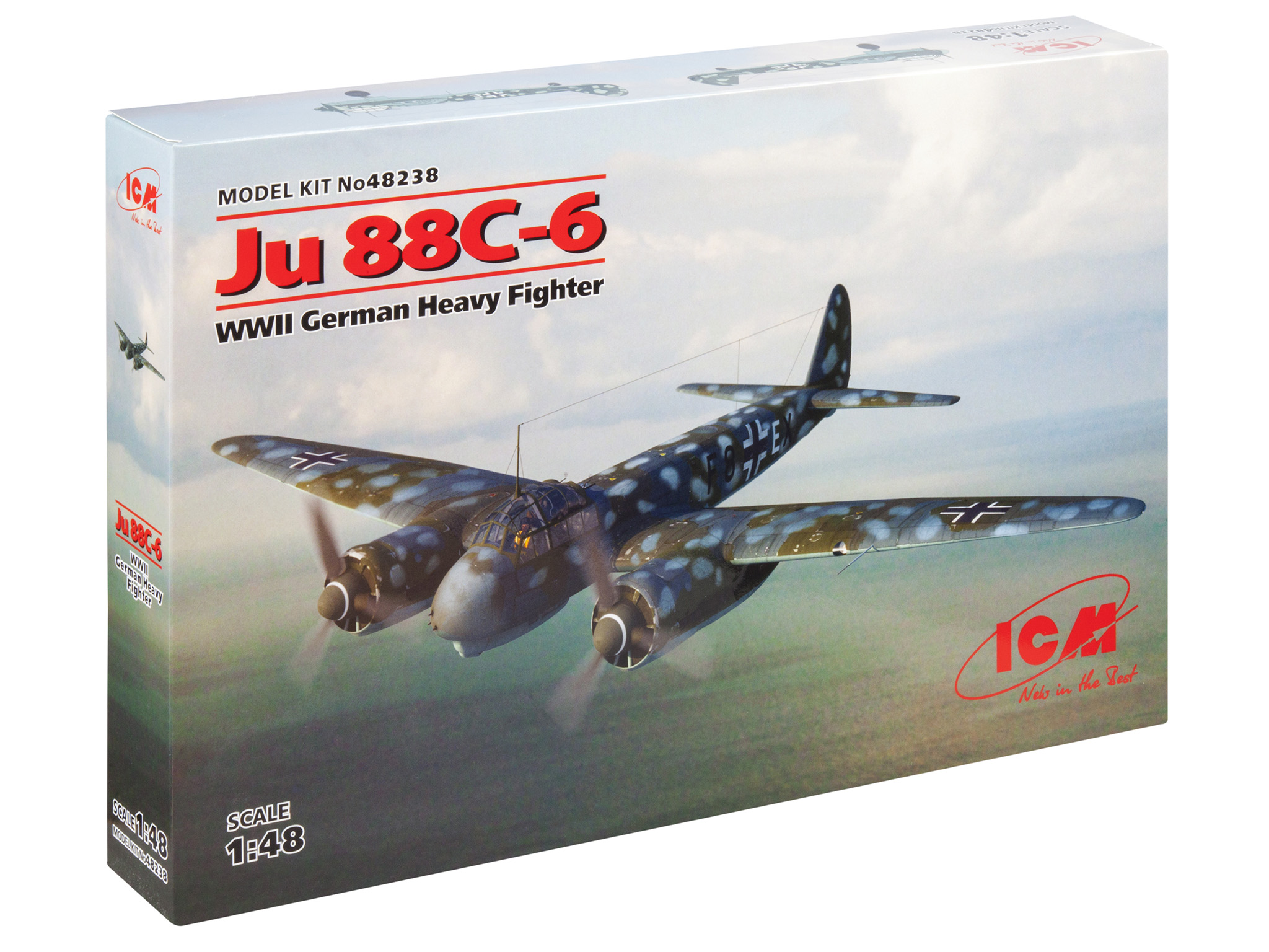 

Сборная модель ICM 1/48 Ju 88С-6, Германский тяжелый истребитель ІІ МВ 48238