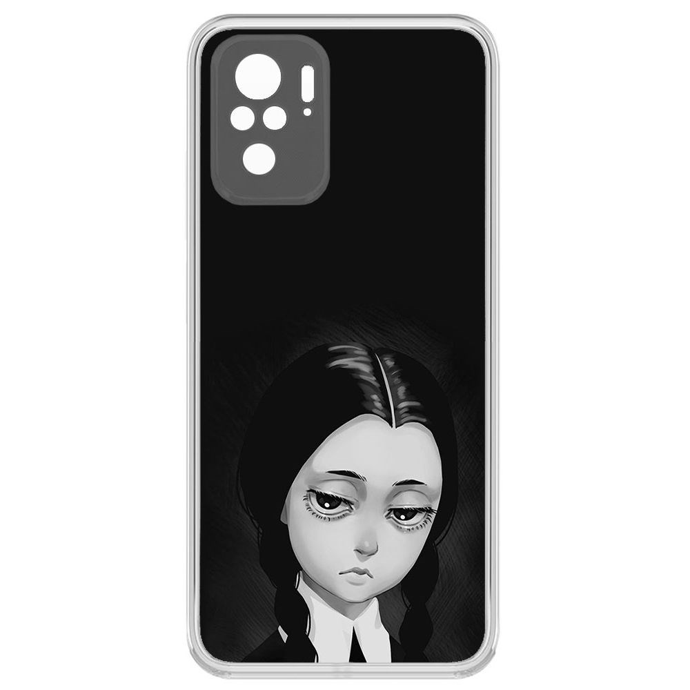 

Чехол-накладка Krutoff Clear Case Уэнсдей Аддамс - Рисованная Уэнсдей для Xiaomi Poco M5s, Прозрачный