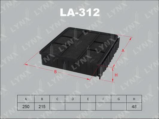 

Воздушный фильтр LYNXauto LA312
