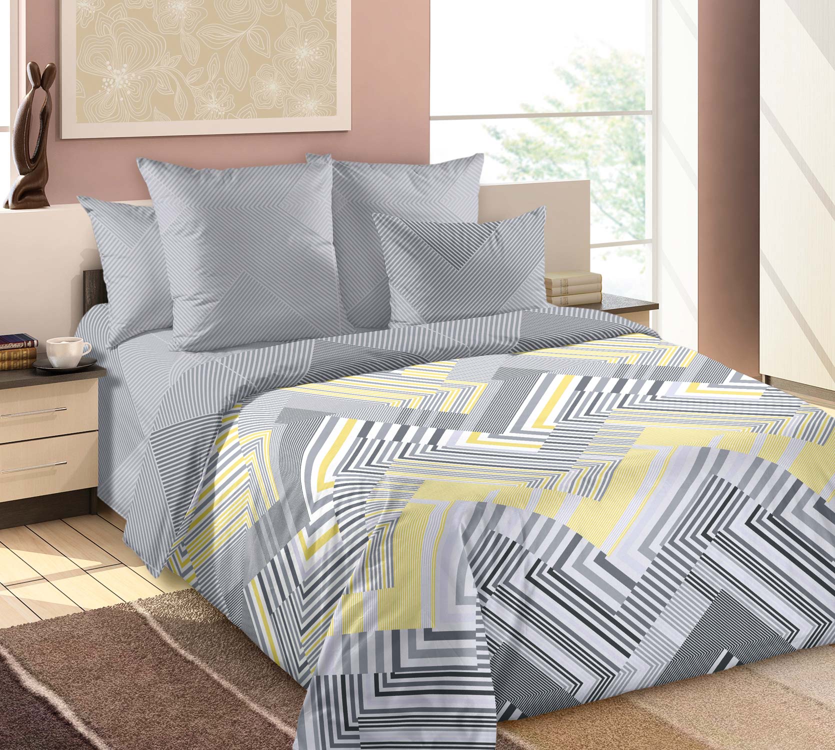 

Пододеяльник «Тобиас 1», перкаль (185х215), Серый