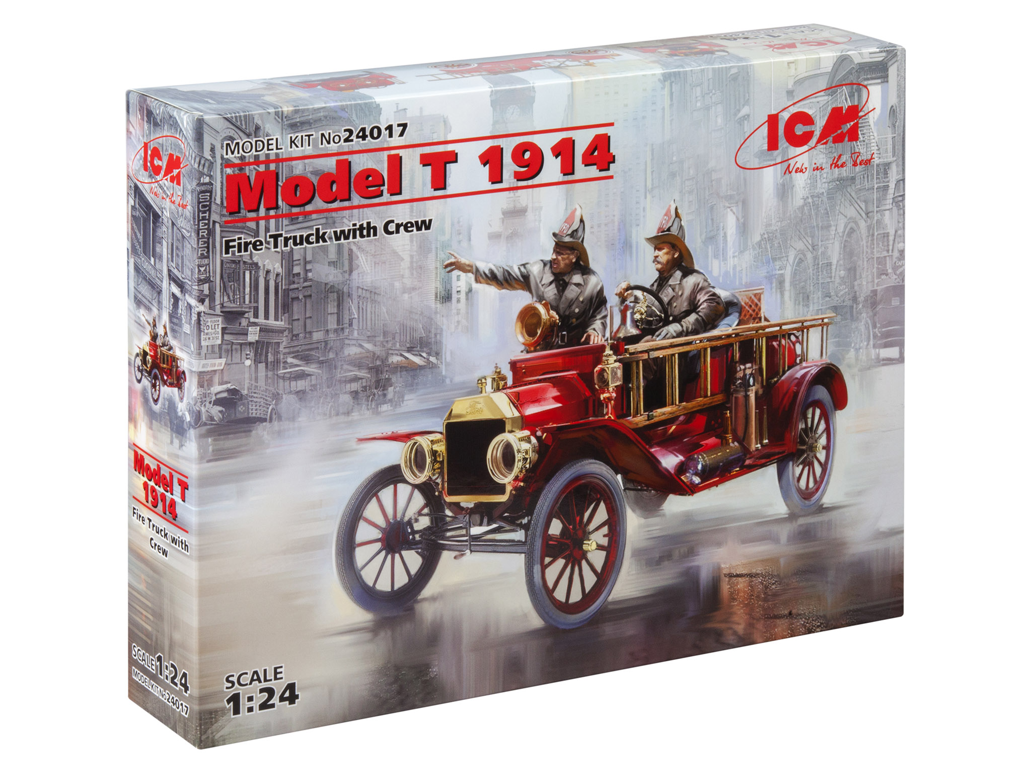 

Сборная модель ICM 1/24 Model T 1914 Fire Truck с экипажем 24017