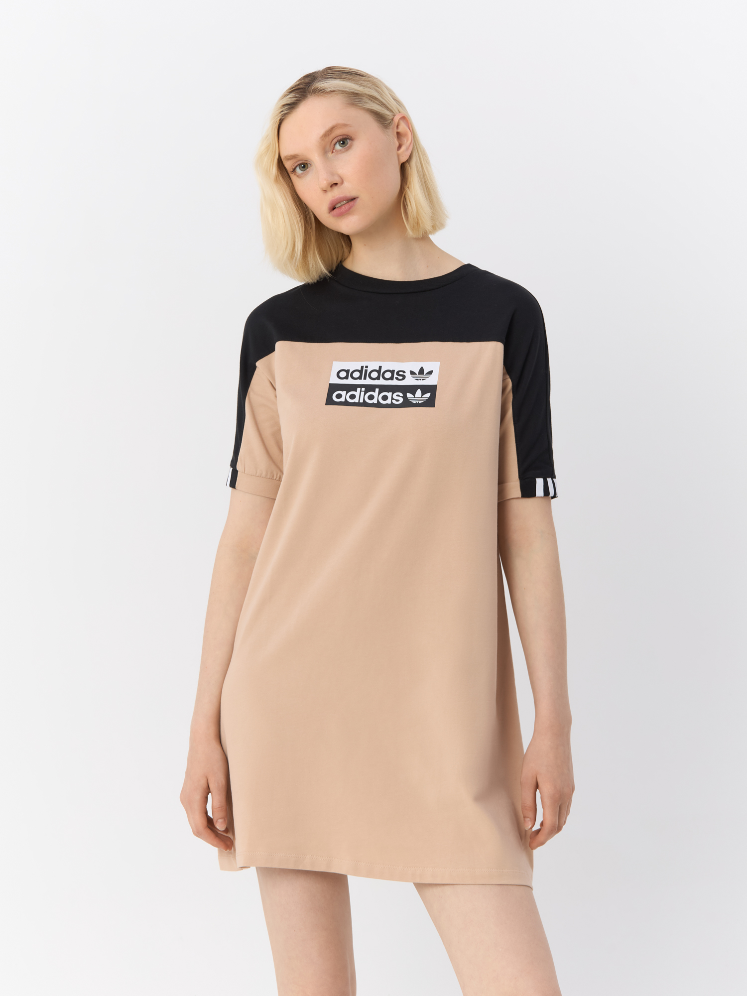 Платье женское Adidas Vocal Tee Dress EC0774 бежевое 32 EU