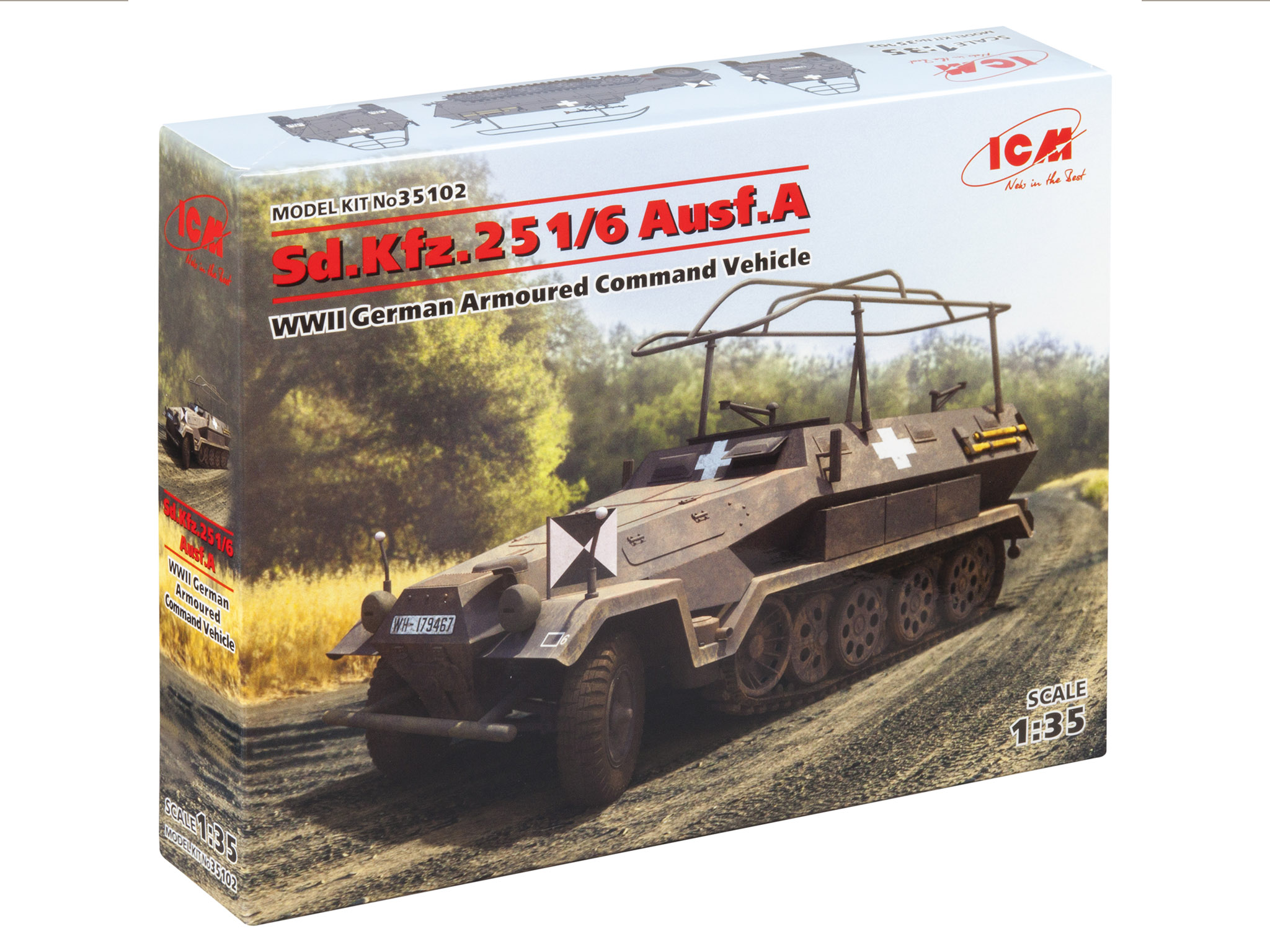 

Сборная модель ICM 1/35 SdKfz251/6 AusfA Германский командный бронетранспортер ІІ МВ 35102
