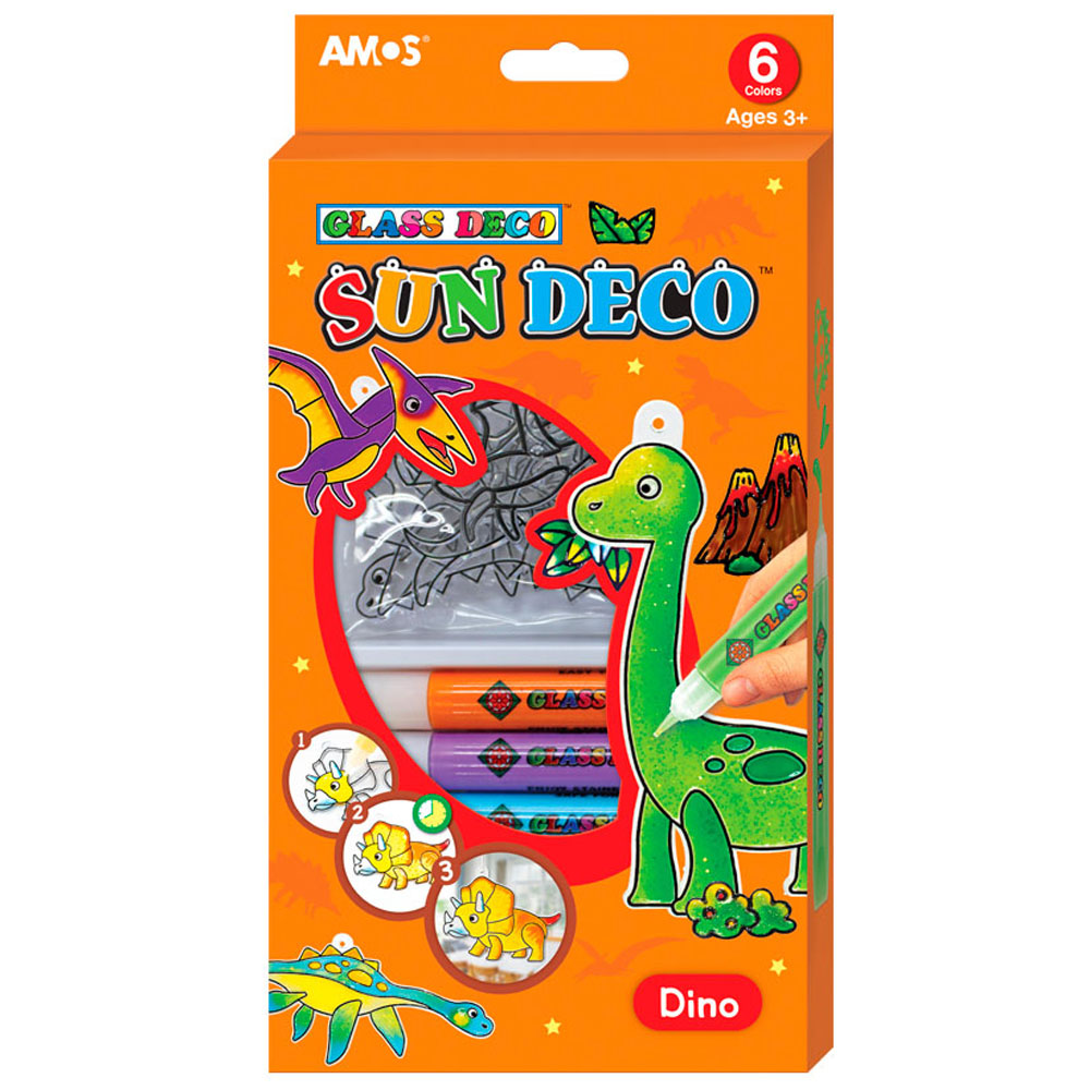 Наборы для создания витража AMOS Динозавры