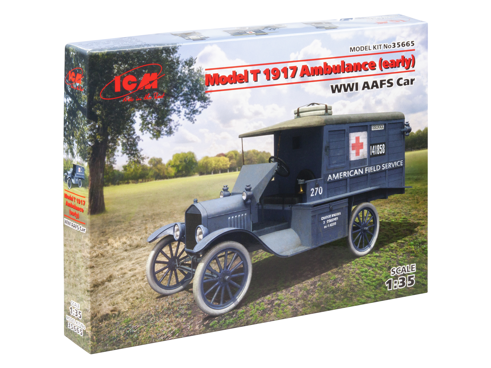 

Сборная модель ICM 1/35 Модель T 1917г санитарн ранн выпуска амер санитар службы IМВ 35665