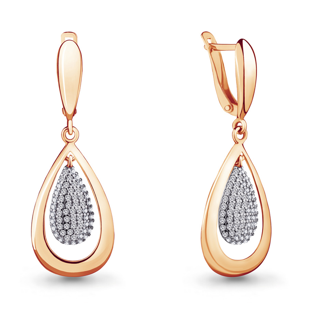

Серьги из серебра с фианитом Aquamarine 41307А_925_з, 41307А_925_з