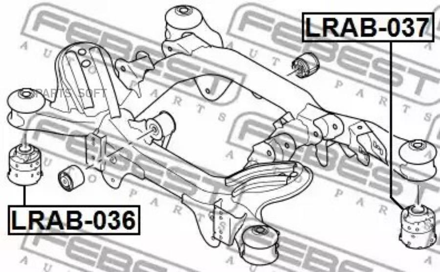 

FEBEST С-б.зад.балки LAND ROVER RANGE ROVER III 2002-2012 FEBEST LRAB-036