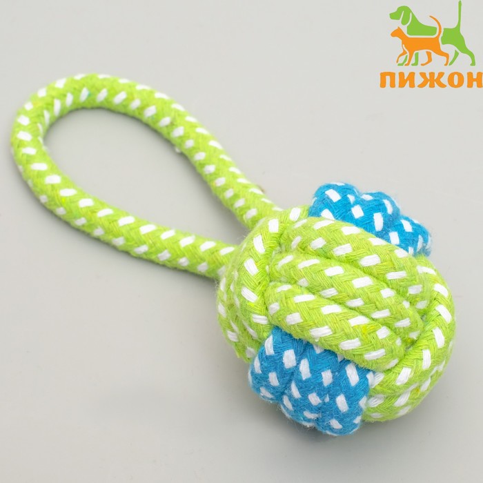 

Мячик из каната с ручкой, шарик 5 см, до 30 г, микс цветов