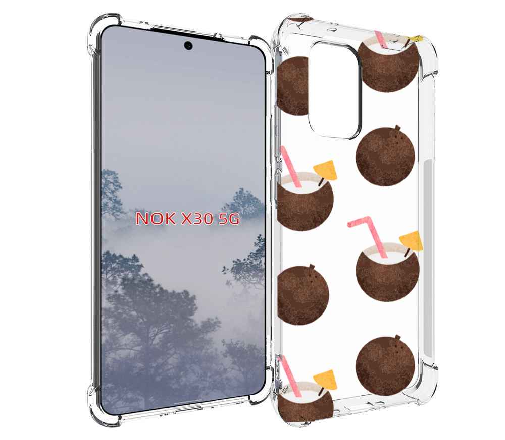 

Чехол MyPads кокосики для Nokia X30 5G, Tocco