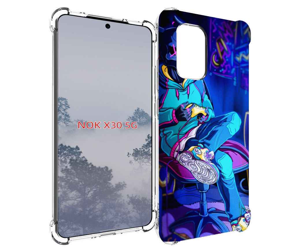 

Чехол MyPads киберпанк игрок для Nokia X30 5G, Tocco