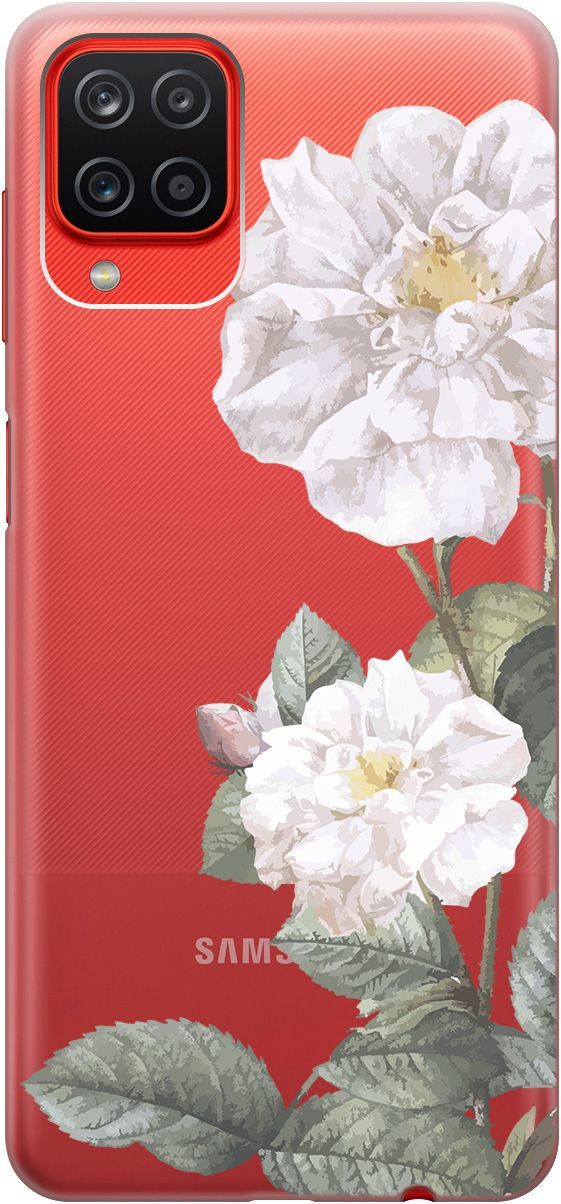 

Чехол на Samsung Galaxy A12/M12 с принтом "White Rose" прозрачный, Прозрачный;черный, 5354