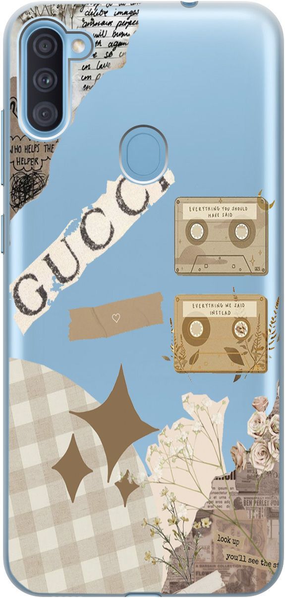 

Чехол на Samsung Galaxy A11/M11 "GUCCI Stickers" прозрачный, Прозрачный;бежевый, 5351