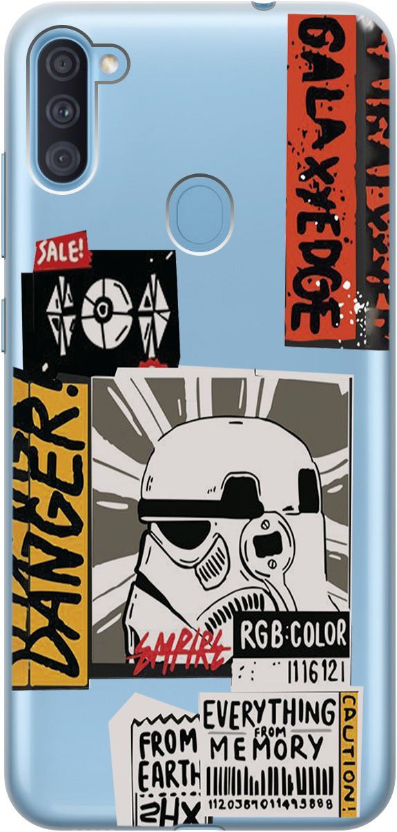 

Чехол на Samsung Galaxy A11/M11 "Stormtrooper Stickers" прозрачный, Прозрачный;белый, 5351