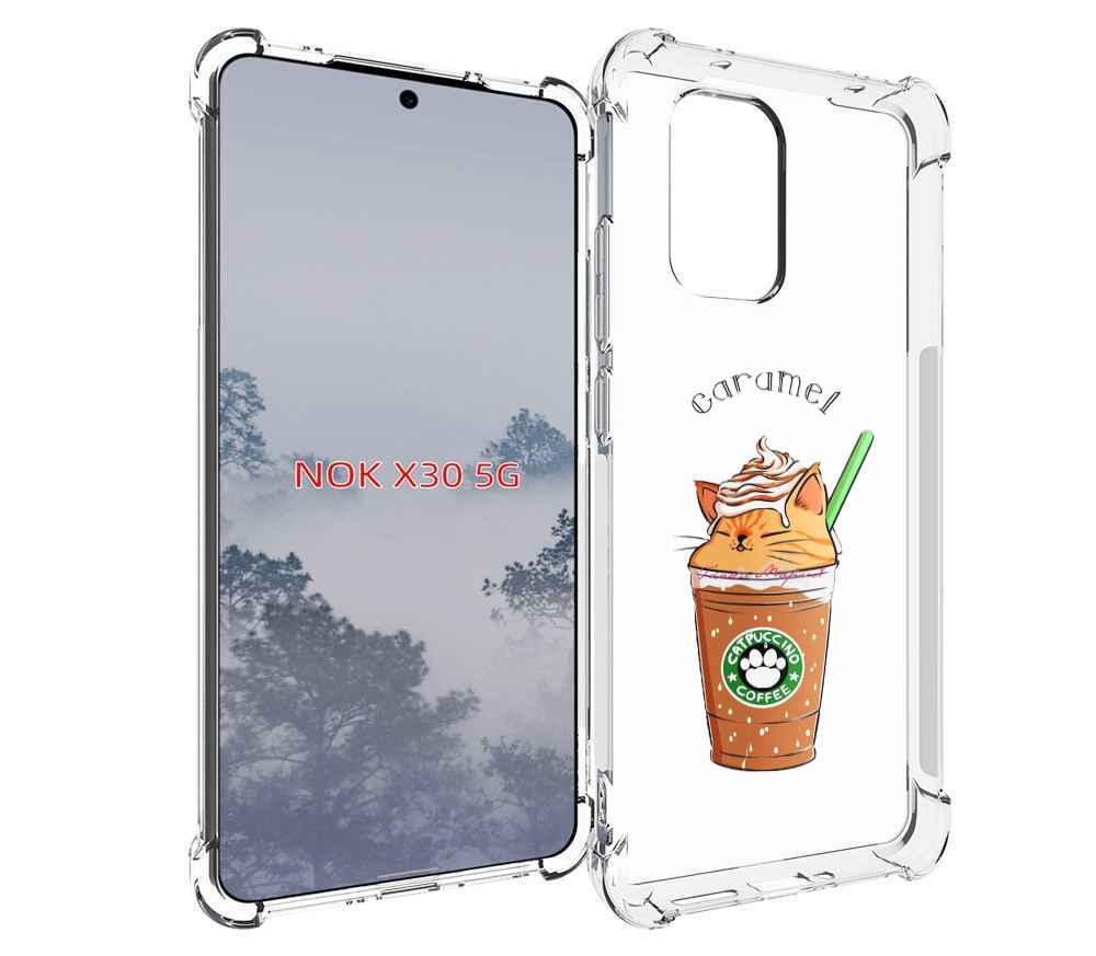 

Чехол MyPads карамельный напиток женский для Nokia X30 5G, Tocco