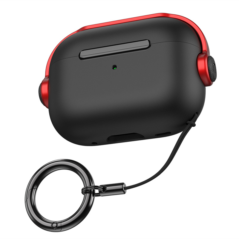 

Чехол для наушников Aks-Guard для Apple AirPods Pro Stand черный и красный, Красный;черный, Apple AirPods Pro