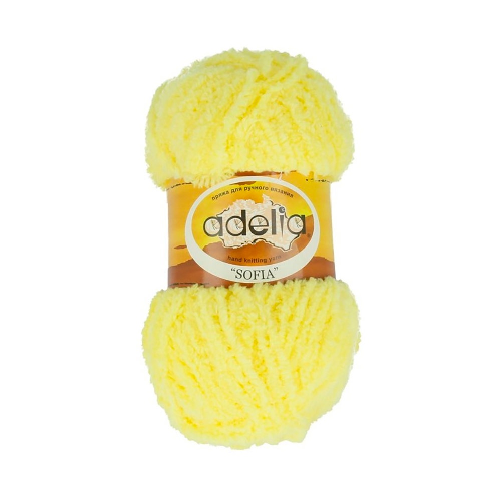 

Пряжа Adelia Sofia №19 ярко-желтый, Sofia