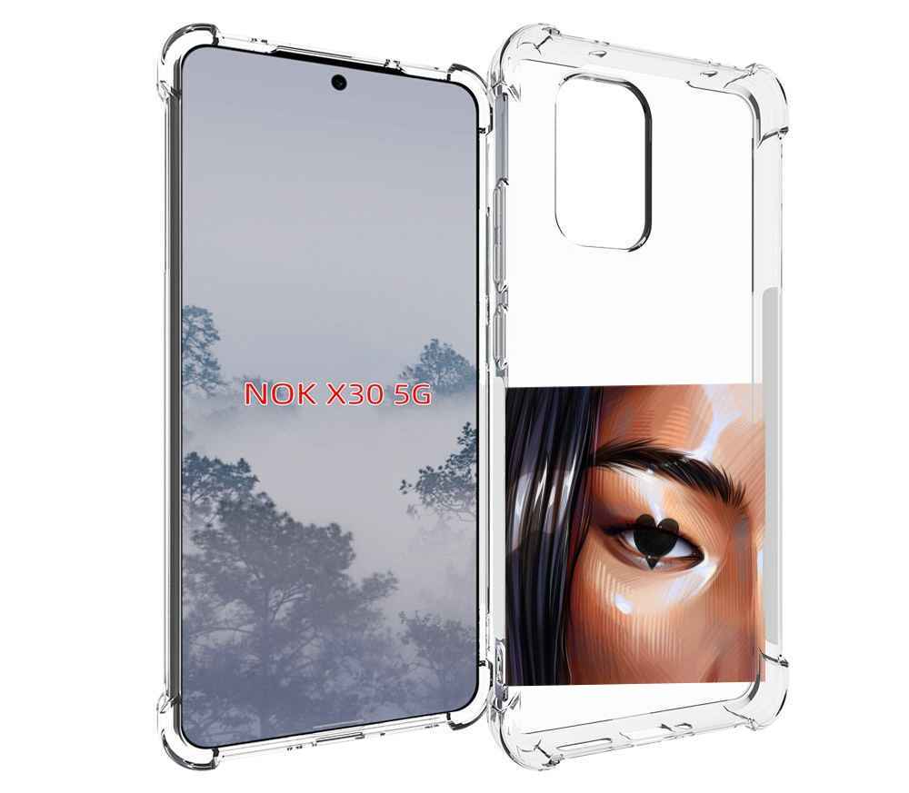 

Чехол MyPads зрачок-сердце женский для Nokia X30 5G, Tocco
