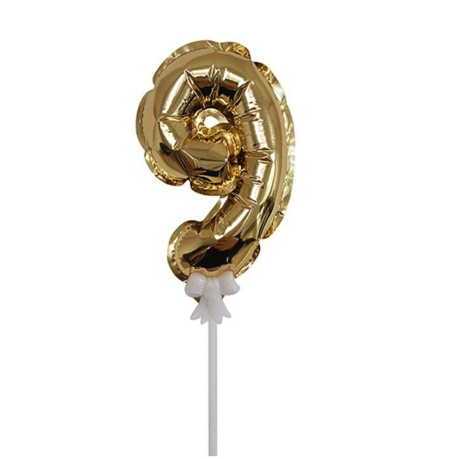 

Шар с топпером 9, золотой, 18 см Микрос, Ч03545