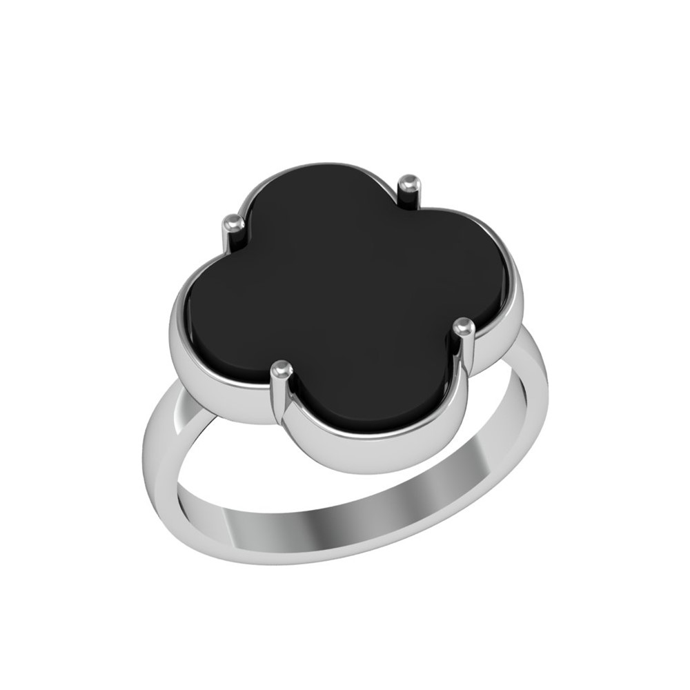 Кольцо из серебра р.17,5 ПРИВОЛЖСКИЙ ЮВЕЛИР 291834-ON, оникс