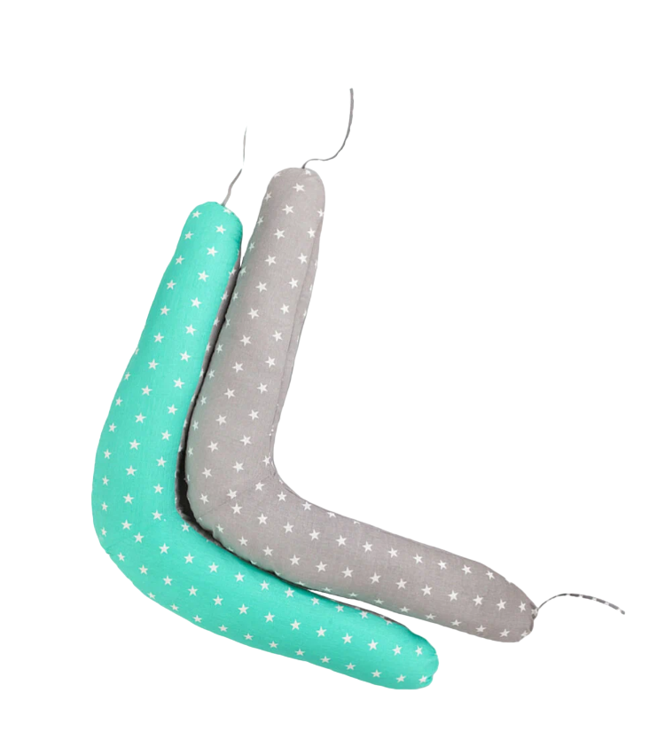 

Наволочка Body Pillow на подушку для беременных бумеранг 110x55 см, серый-белый, Белый;серый