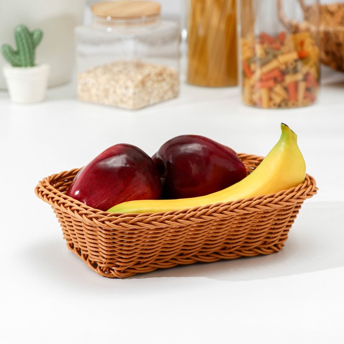 Корзинка для фруктов и хлеба Доляна «Капучино», 24x17x7 см