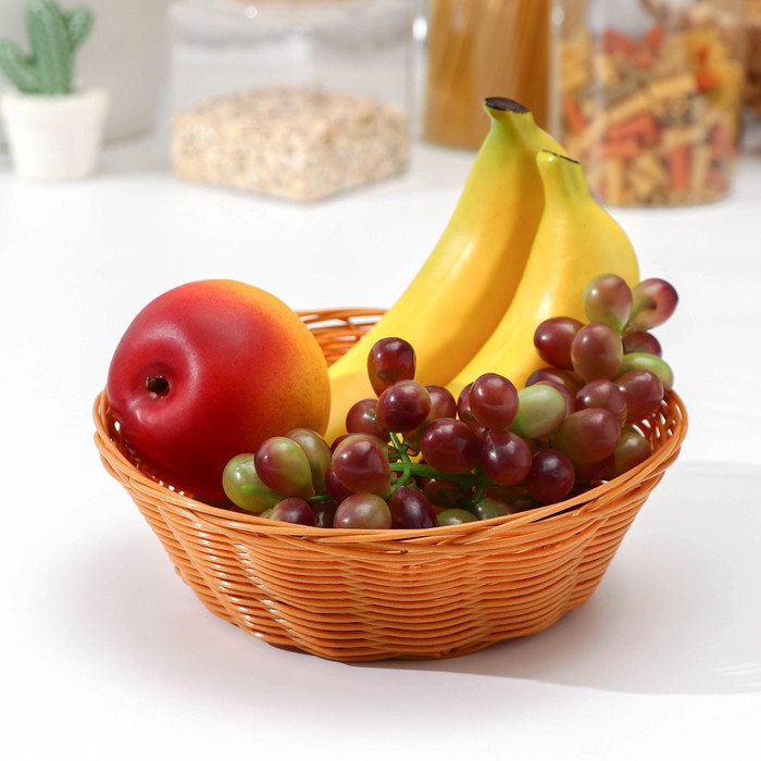 Корзинка для фруктов и хлеба Доляна «Капучино», 20x7 см