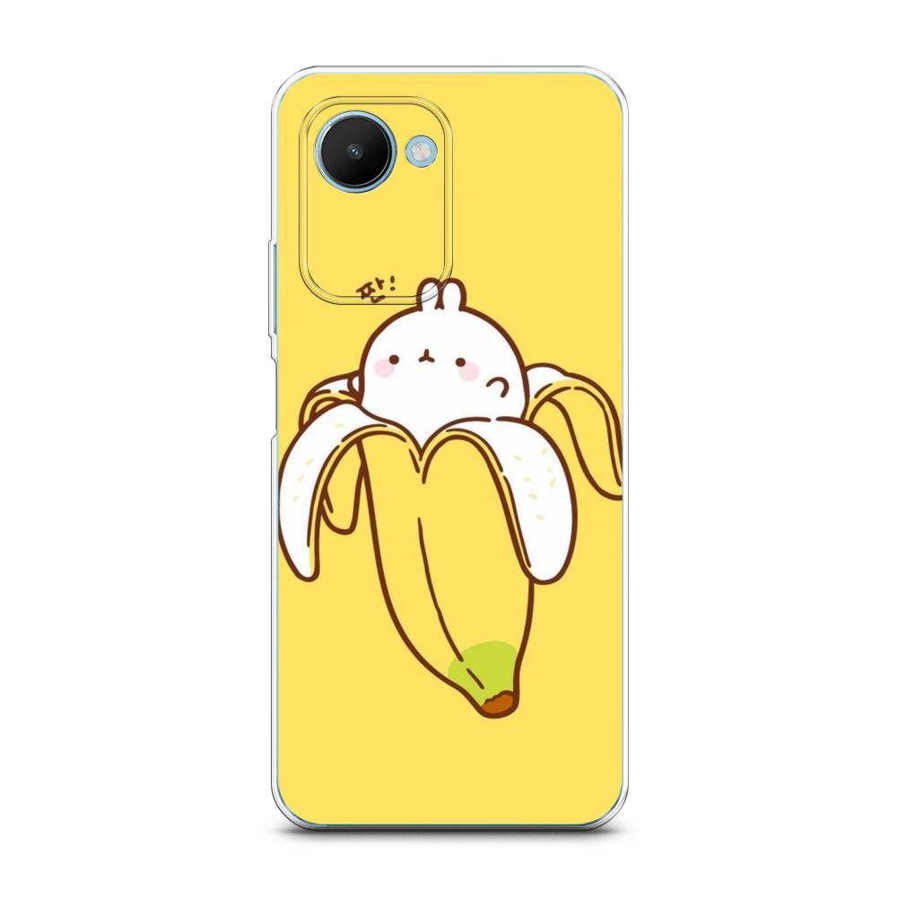 

Чехол Awog на Realme C30S 4G "Зайчик-бананчик", Желтый;белый, 2511650-2