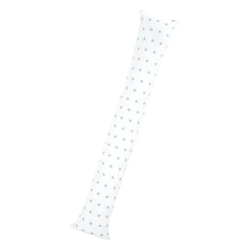 

Наволочка Body Pillow на подушку-валик для беременных, 145x25 см, барашки на белом, Белый;черный