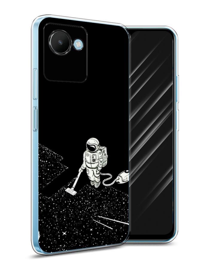 

Чехол Awog на Realme C30S 4G "Космонавт с пылесосом", Белый, 2511650-4