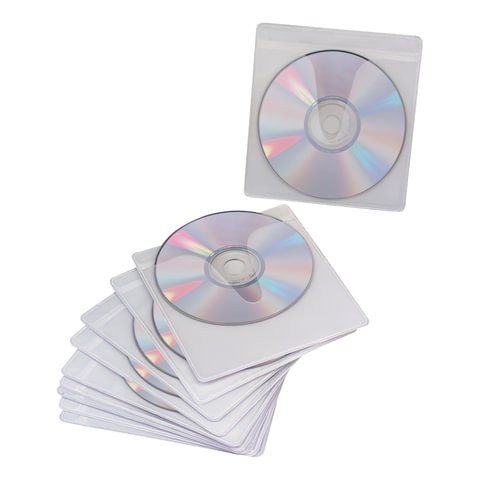 

Конверты для CD/DVD BRAUBERG, 10 шт., на 1CD/DVD, самоклеящиеся, с европодвесом, 510197