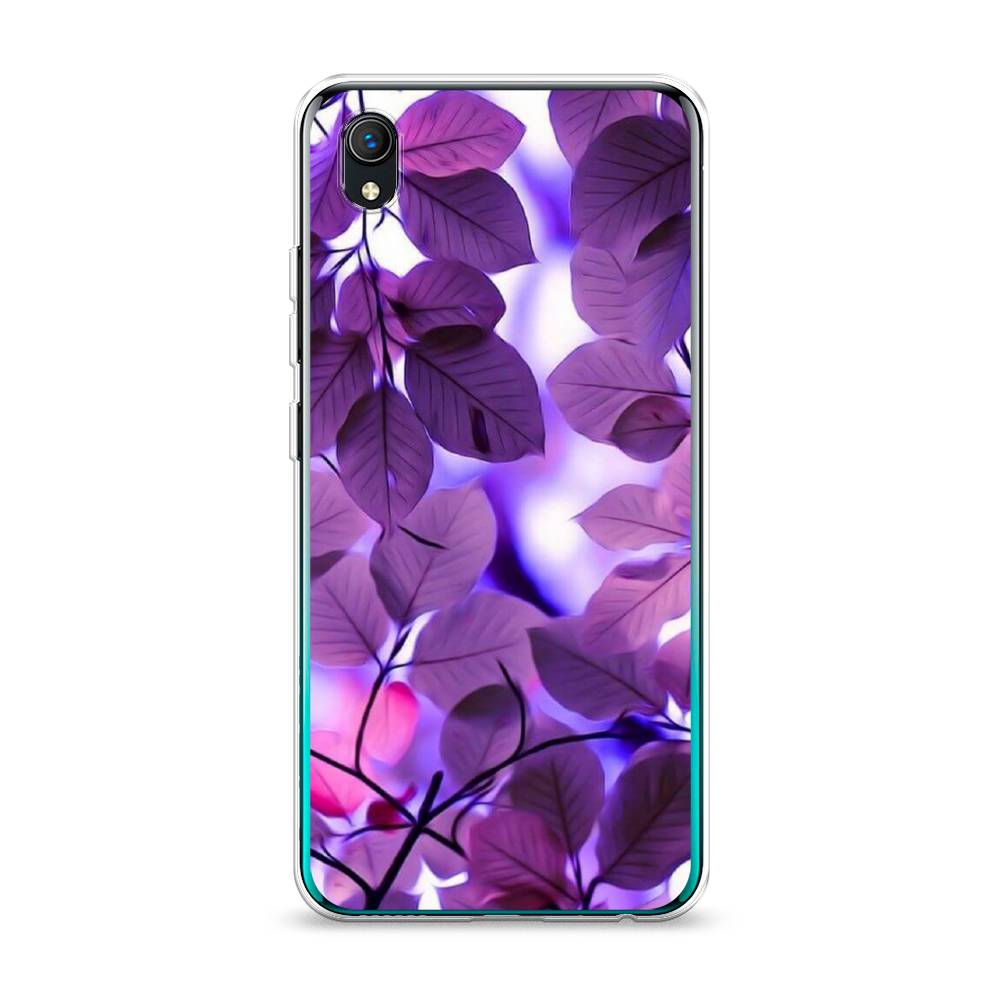 

Чехол на Vivo Y91c "Сиреневые листики", Фиолетовый;голубой, 263250-2