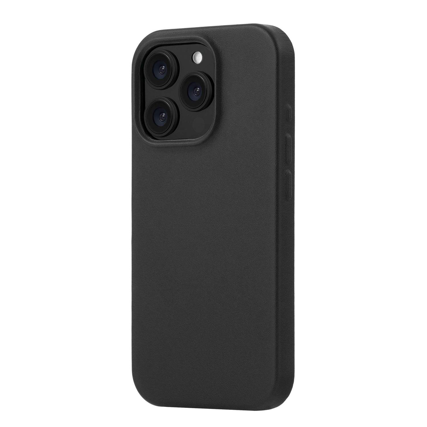 

Чехол для iPhone 16 Pro uBear Capital Case натуральная кожа, MagSafe, черный, Capital Case