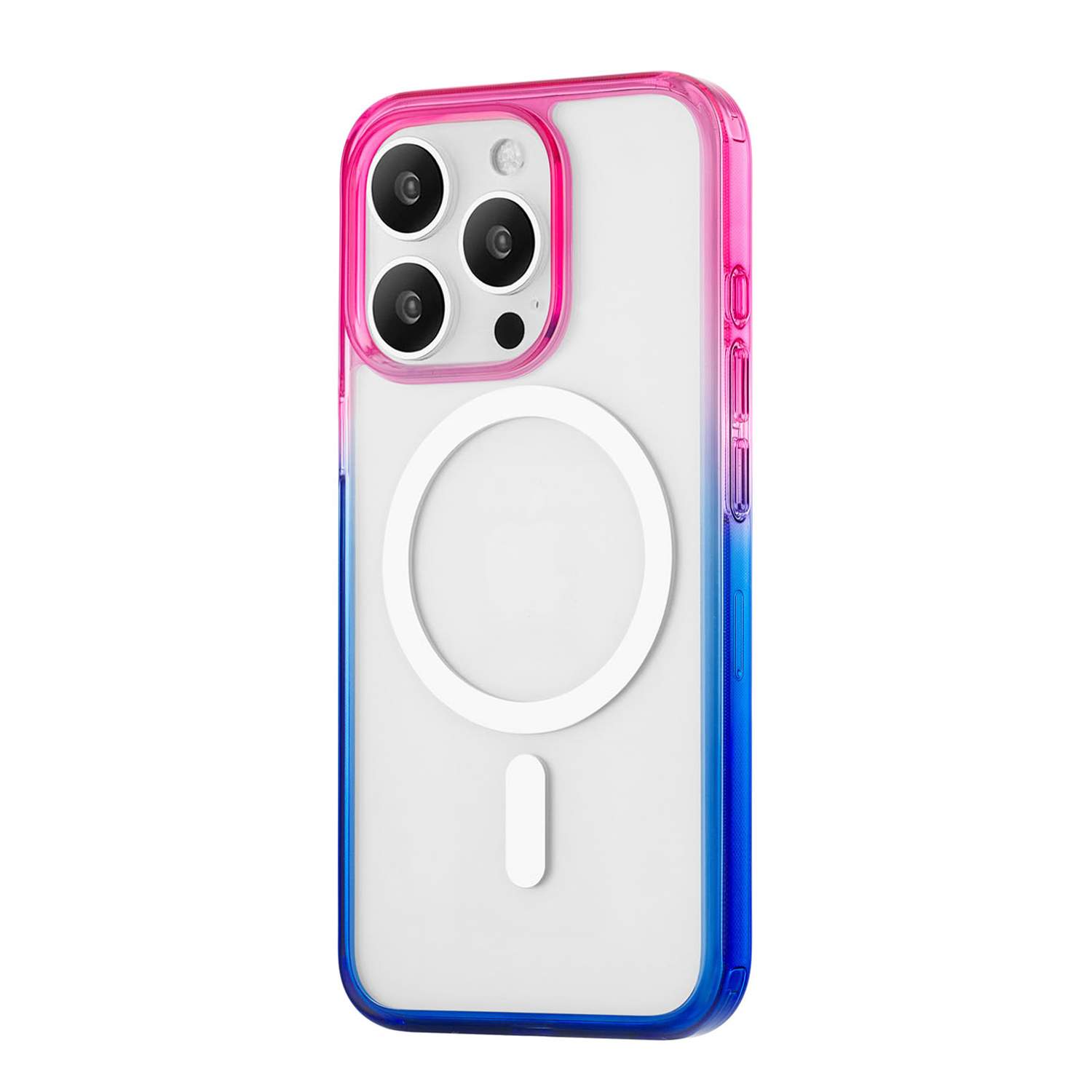 

Чехол для iPhone 16 Pro Max uBear Fusion Mag Case, MagSafe совместимый, сине-розовый, Синий, Fusion Mag Case