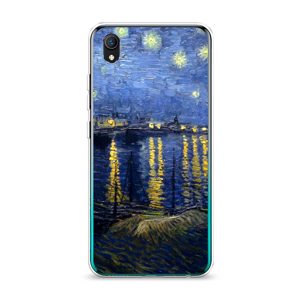 

Чехол на Vivo Y91c "Звездная ночь над Роной", Синий;желтый, 263250-4