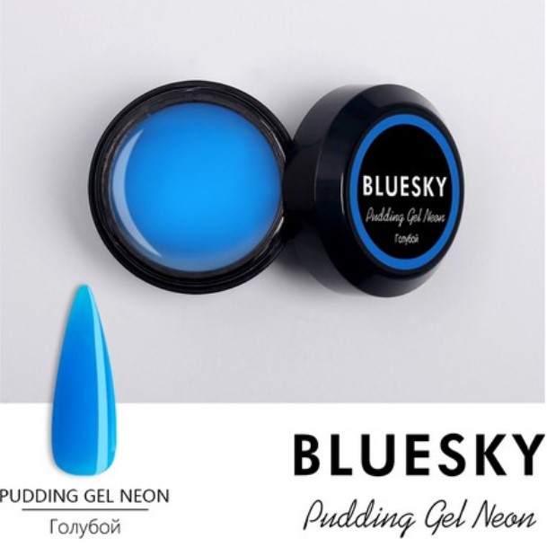 фото Гель bluesky pudding gel neon, голубой