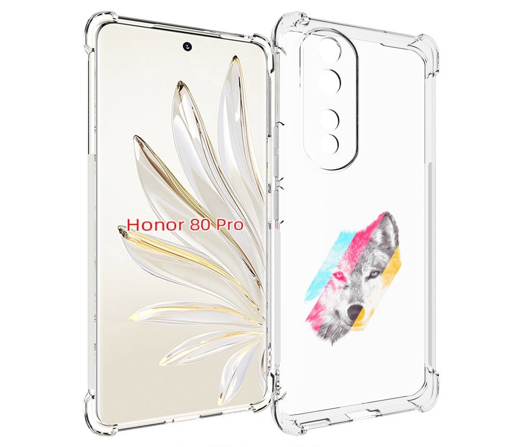 

Чехол MyPads волк градиент для Honor 80 Pro, Прозрачный, Tocco