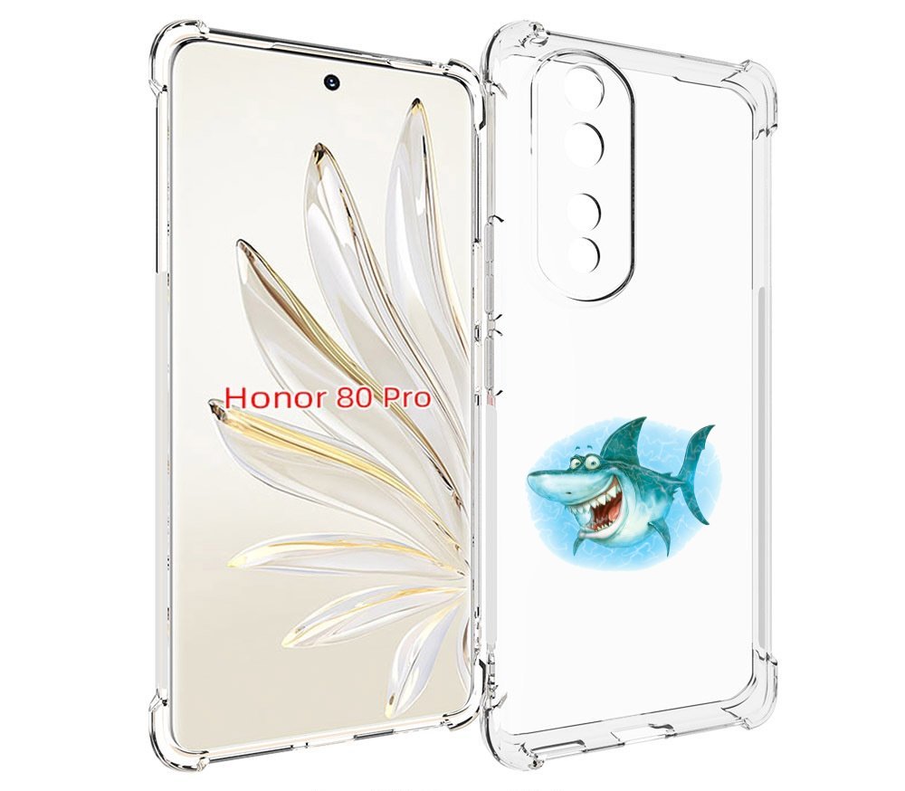 

Чехол MyPads веселая акула для Honor 80 Pro, Прозрачный, Tocco