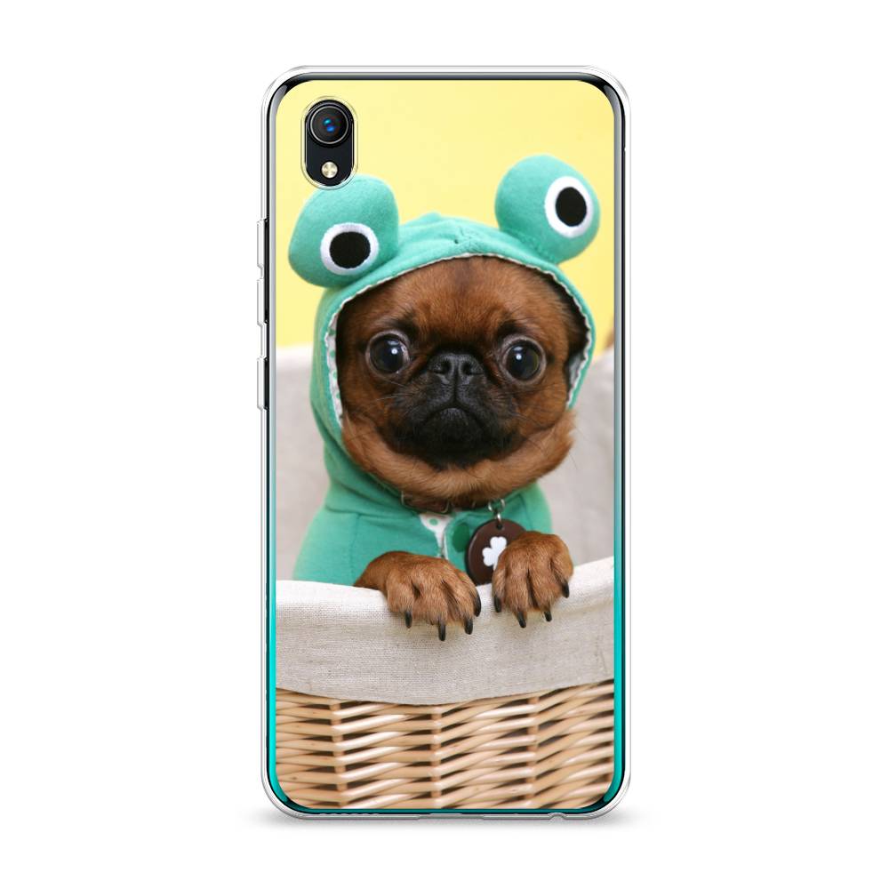 

Чехол на Vivo Y91c "Собачка в шапке лягушки", Коричневый;желтый;голубой, 263250-1