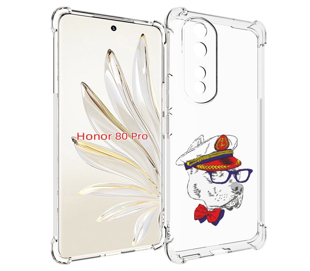 

Чехол MyPads бульдог для Honor 80 Pro, Прозрачный, Tocco
